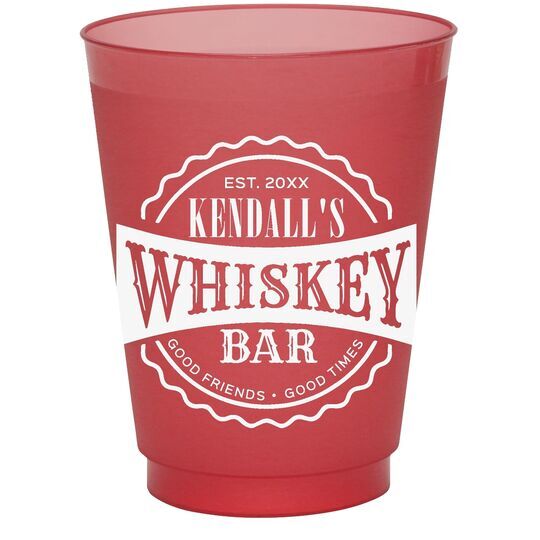 Good Friends Good Times Whiskey Bar Colored Shatterproof Cups